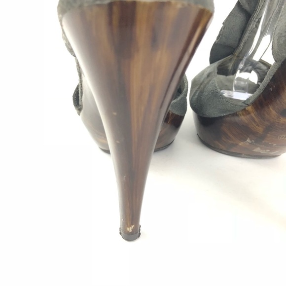 Wild Diva 10 Ruffle Open Toe Sandals Heels - Picture 6 of 8